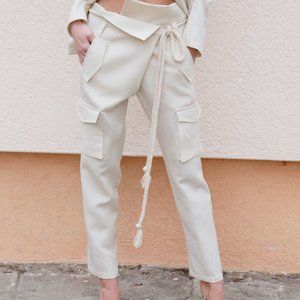 Tapered PantsLoose Linen PantsCasual Drop Crotch Pants